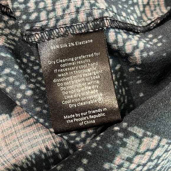 Elk Shanghai Print Silk Dress Size Small - Picture 6 of 7